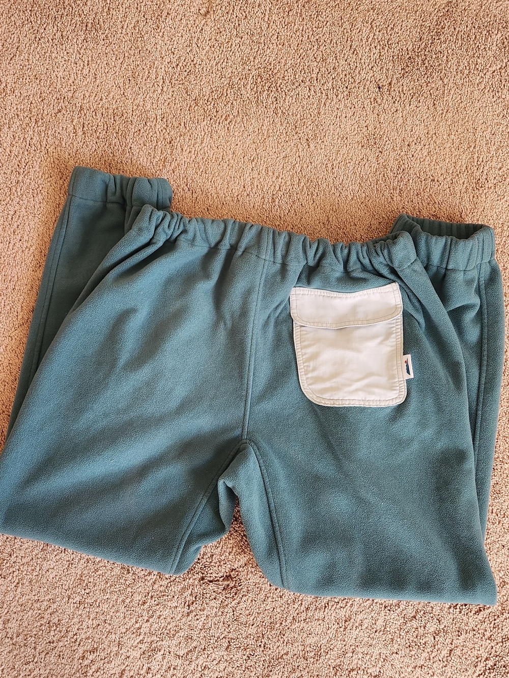 Edgevale Campfire Fleece Jogger Sweatpants Belted USA made Green Gorpcore Mens L